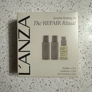 L'ANZA Keratin Healing Oil Repair Ritual Set - Gray and Cream